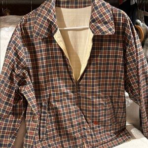 Burberry Plaid Zip-Up Jacket